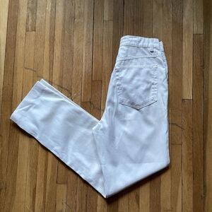 Vintage Escada Sport 27-30 Bone/Ivory Straight Leg Cotton Trouser Pants.ITALY